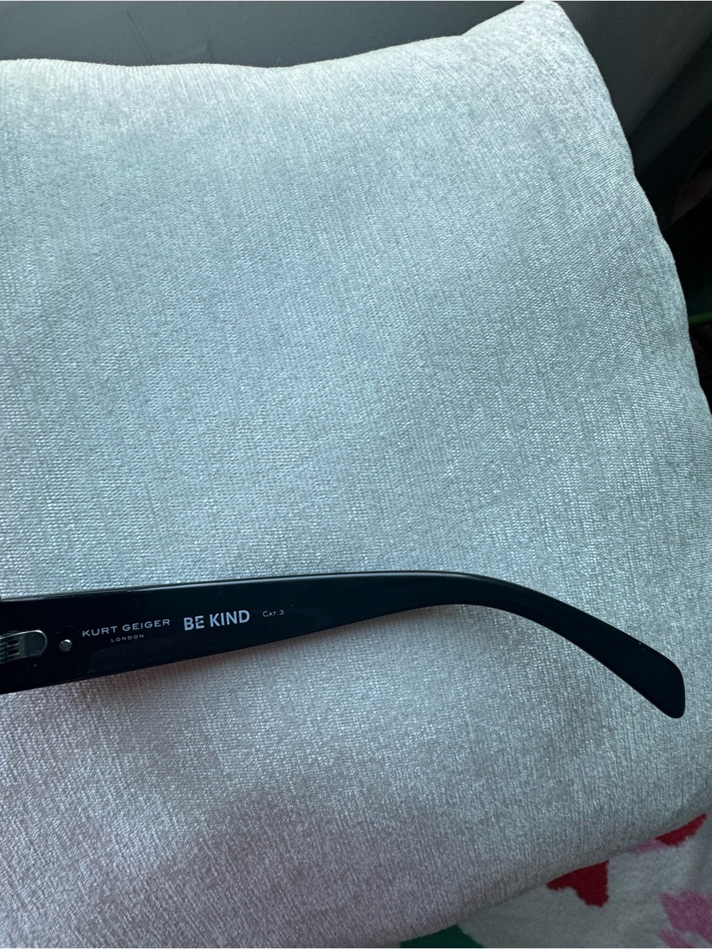 Kurt Geiger Women's 49mm Rectangular Sunglasses - Black/ Fuchsia Crystal Bilayer - Picture 6 of 6